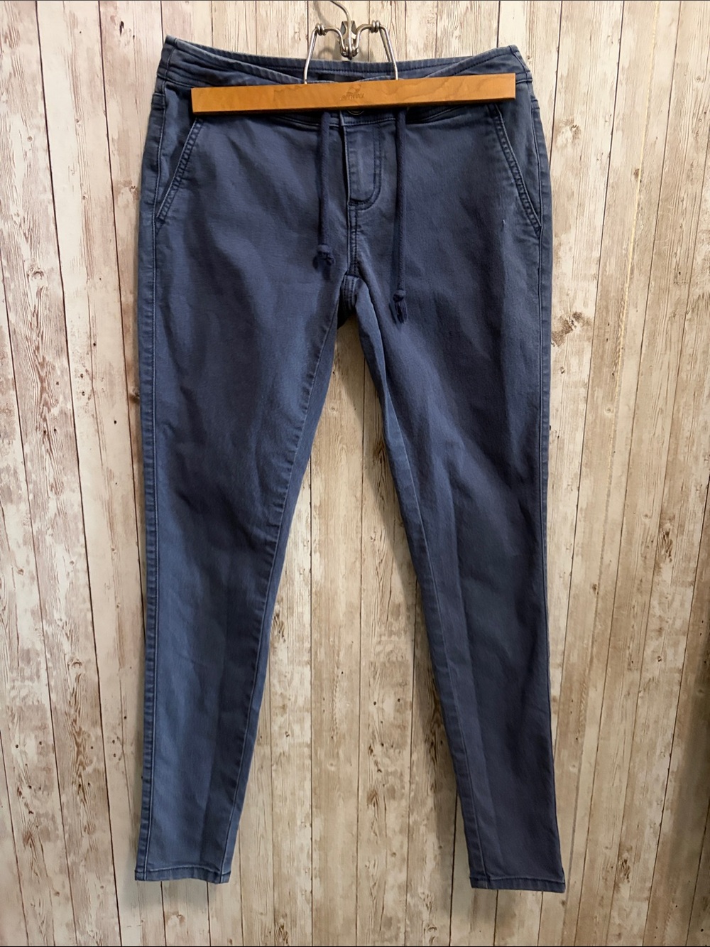 The Limited Navy Stretch Drawstring Skinny Jeans